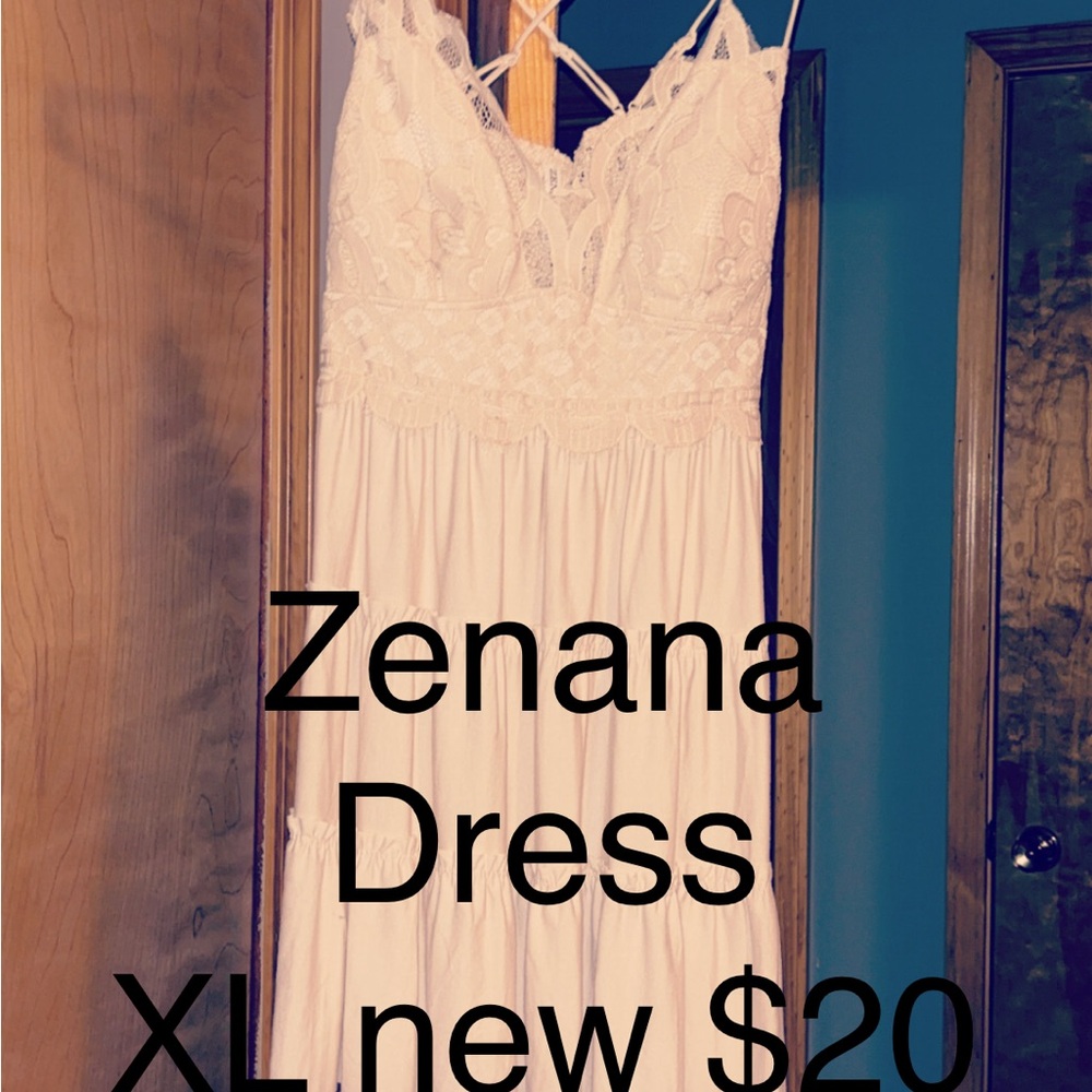 Zenana Outfitters Cream Maxi Dress